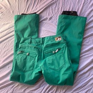 Shaun White Collection by Burton green snowboard skinny pants Size 7